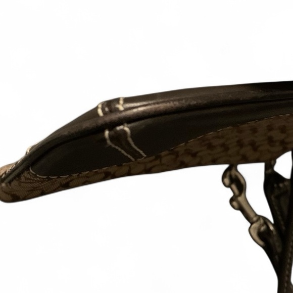 COACH Tan and Brown Signature Wristlet - Picture 5 of 6